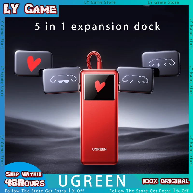 

UGREEN Type C Expansion Dock to HDMI Screen Projection 4K Expansion USB Hub 3.0 For Laptop Tablet Mobile Phones Docking Station