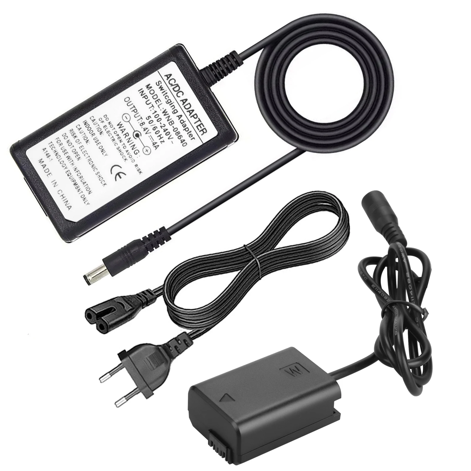 AC-PW20 Power Supply Adapter NP-FW50 Dummy Battery Kit for Sony Alpha ZV-E10 A6000 A6100 A6300 A6400 A6500 A5000 A5100 A7 A7II