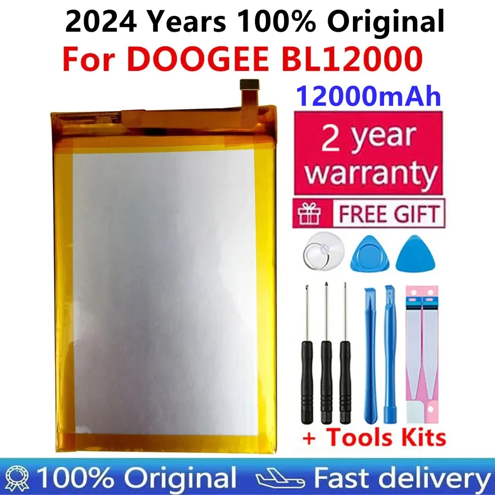 2024 New FOR DOOGEE BL12000 12000mAh 100% Original Battery 6.0 inch MTK6763T DOOGEE BL12000 Pro Replacement