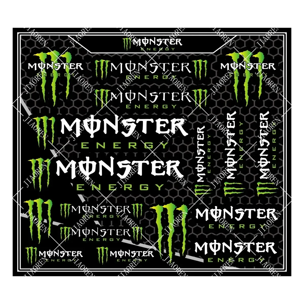 عيد الميلاد عاكس الوحش الطاقة ملصق دراجة نارية شعار خزان خوذة دراجة سيارة صائق