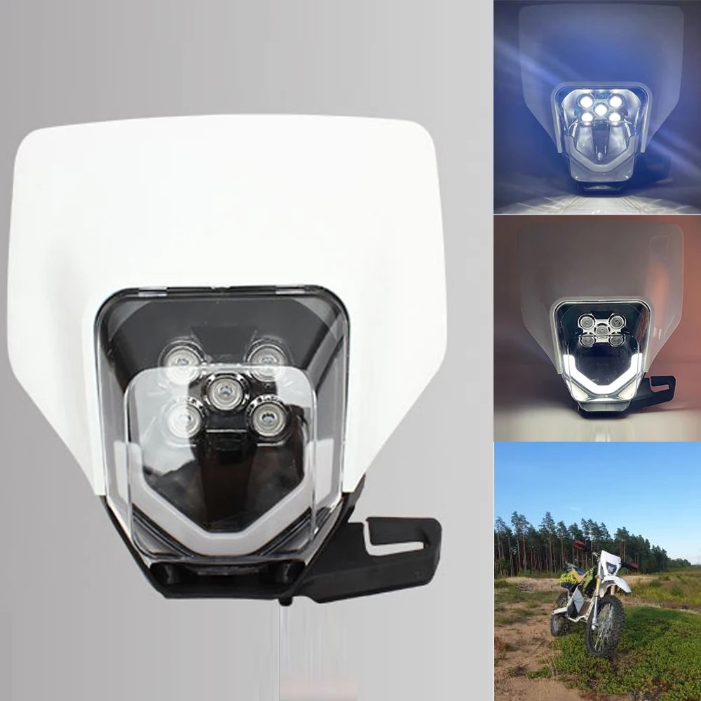 

Motorcycle Headlight LED Lamp DRL Motorbike Headlight Lamp White Light For Husqvarna FC TC FE TE TX 125 250 300 350 450 501