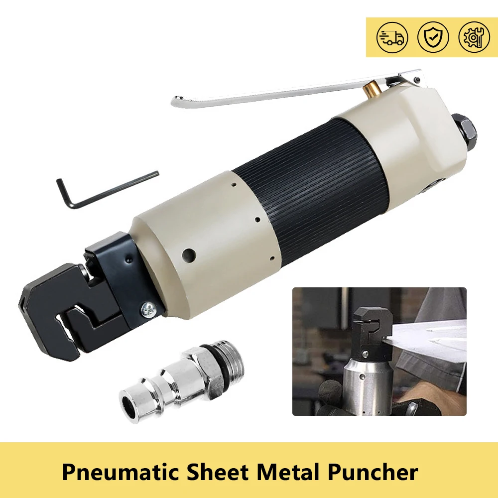 Pneumatic Sheet Metal Puncher Tool Straight Metal Folding Machine 5mm Hole Rivet Punching Press Sheet Metal Repair Crimping Tool