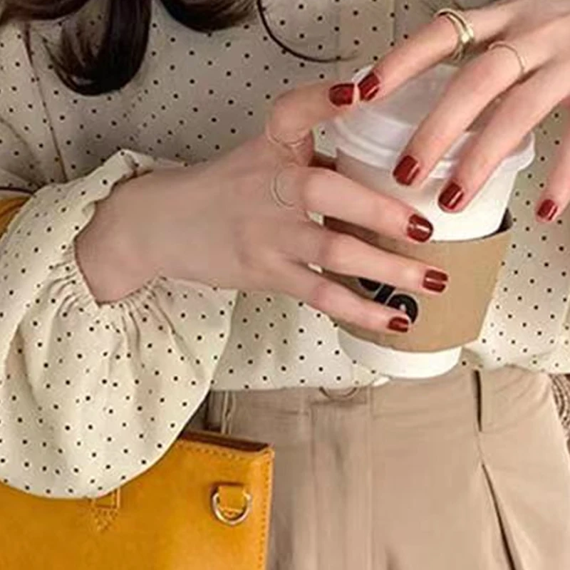 2024 Autumn Korean Style New Chiffon Blouse O Neck Long Sleeve Elegant Retro Button Up Shirt Casual Apricot Print Women Tops