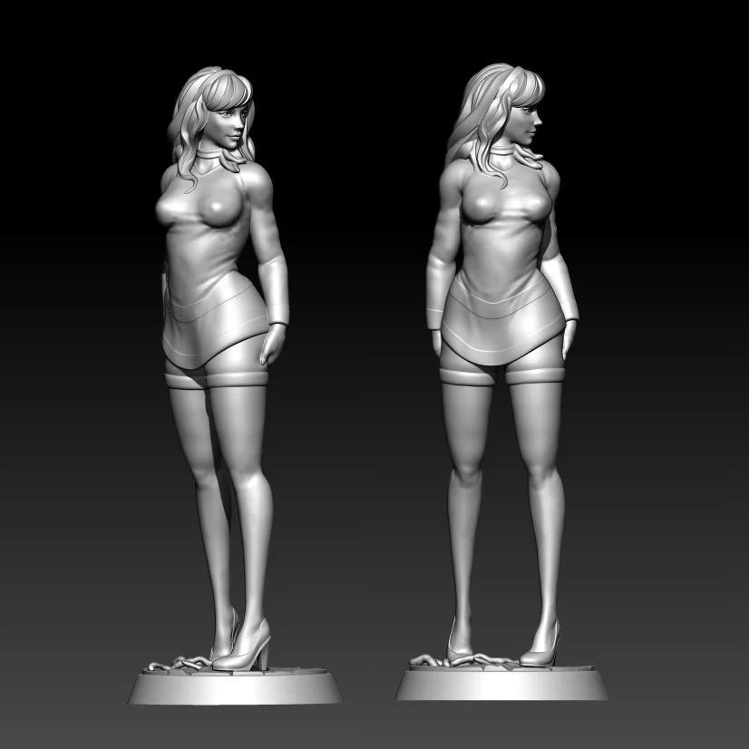 

1/24 75mm 1/18 100mm Resin Model Figure Cartoon TV Girl Unpainted No Color RW-1094