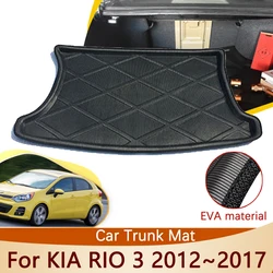 Car Rear Trunk Mats For KIA RIO 3 Hatch 2012 2013 2014 2015 2016 2017 Sedan Accessories Floor Tray Liner Cargo Boot Carpet Auto