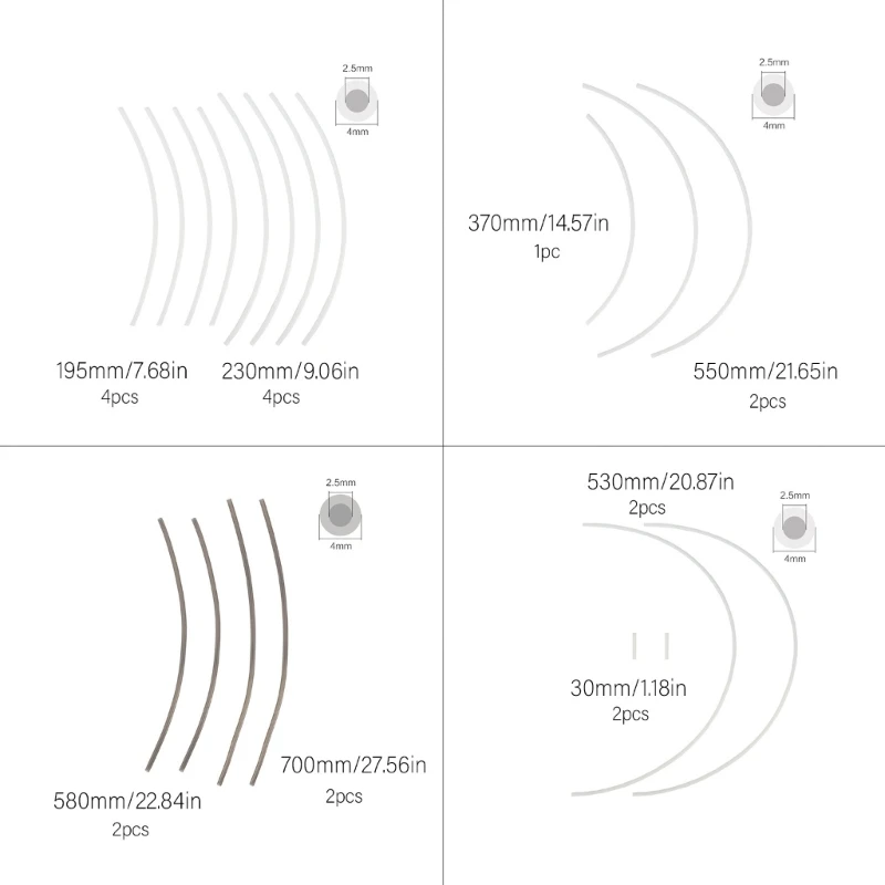 Smooth PTFE Tube, 2.5mm IDx4mm OD, Compatible for P1P 3D Printers High Temperatures Resistance