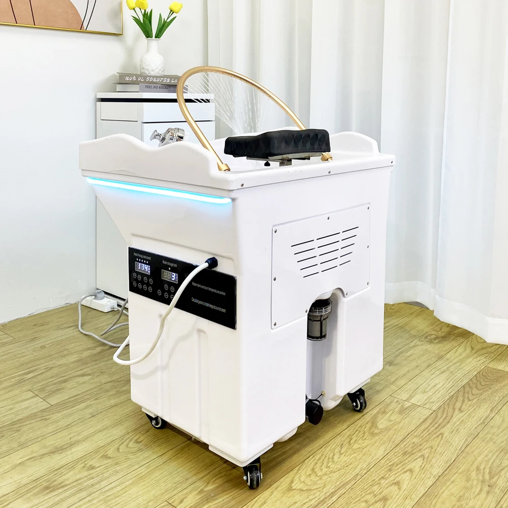 حوض شامبو سبا الرأس مع خزان تخزين مياه سعة 60 لتر ودورة مياه، تسخين، سرير تدليك قابل للربط، التسليم خلال 2-10 أيام