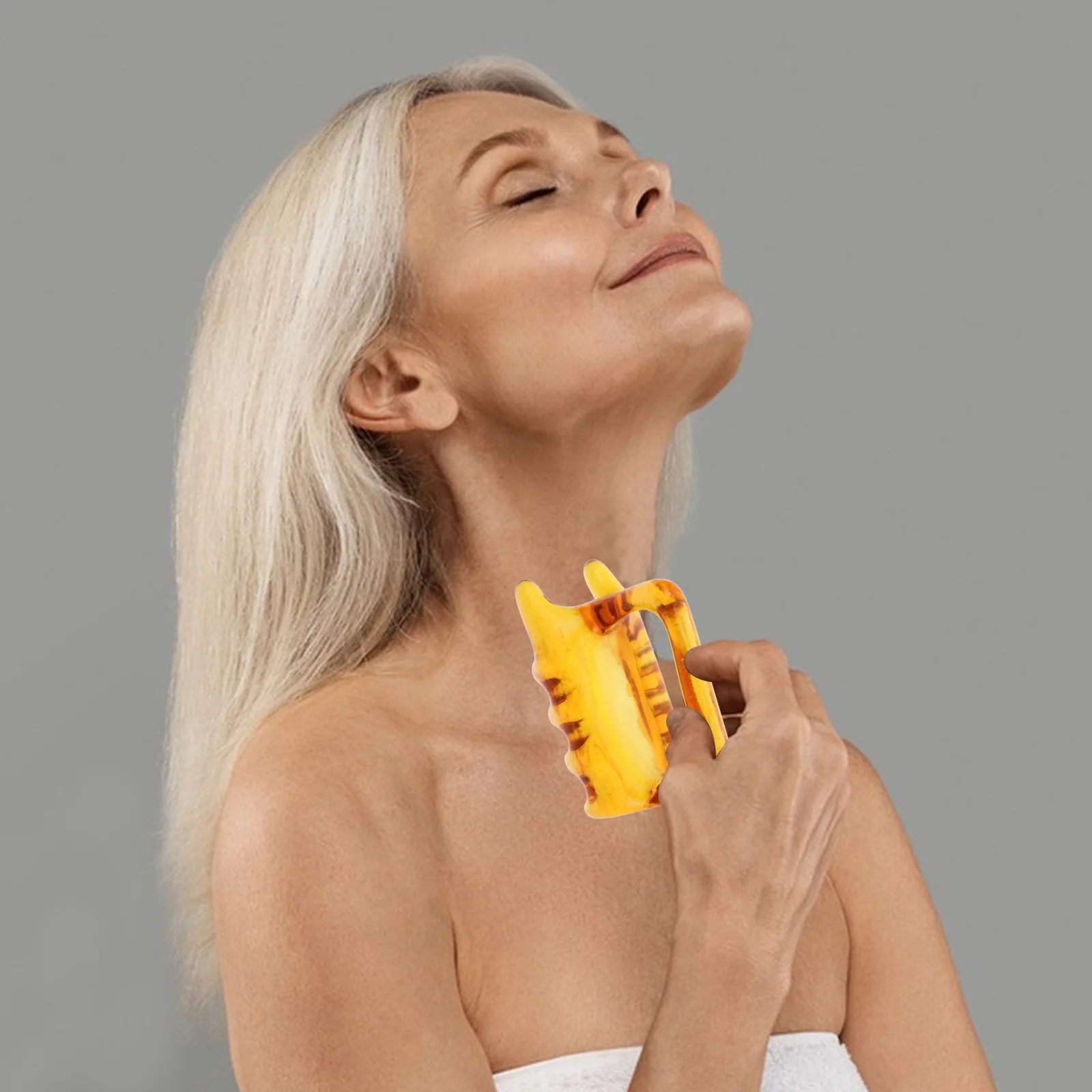 

Double Push Massager Resin Craft Body Sculpting Tool for Spine Shoulders Neck Hands Back Muscle Scraping Handheld Deep Tissue