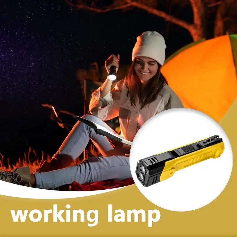 Wasserdichte Taschenlampe, LED-Taschenlampe mit doppelter Lichtquelle, batteriebetriebene Taschenlampe, tragbares Blitzlicht für Reisen