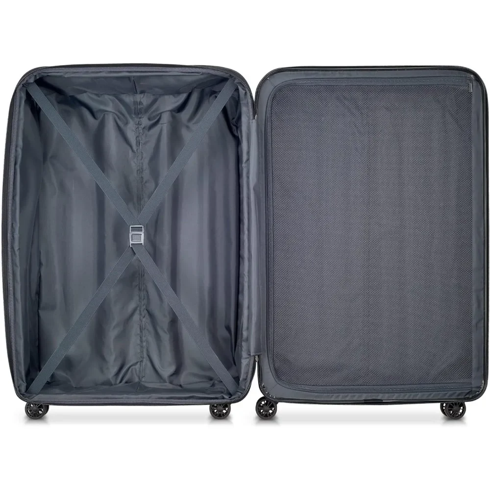 Bagaglio Spinner rigido espandibile, grande 28 pollici, design aerodinamico, nero, borsa da viaggio con ruote