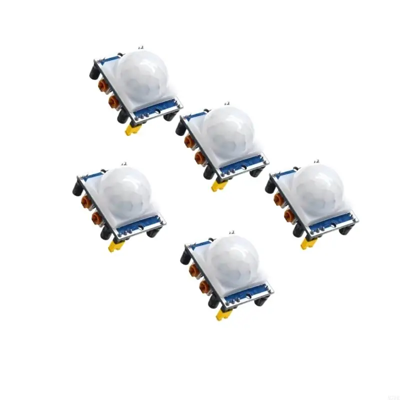 M76E 5PCS HC SR501 Körperwärmesensor, einstellbarer Bereich für Beleuchtungssteuerungssysteme – Detail 3