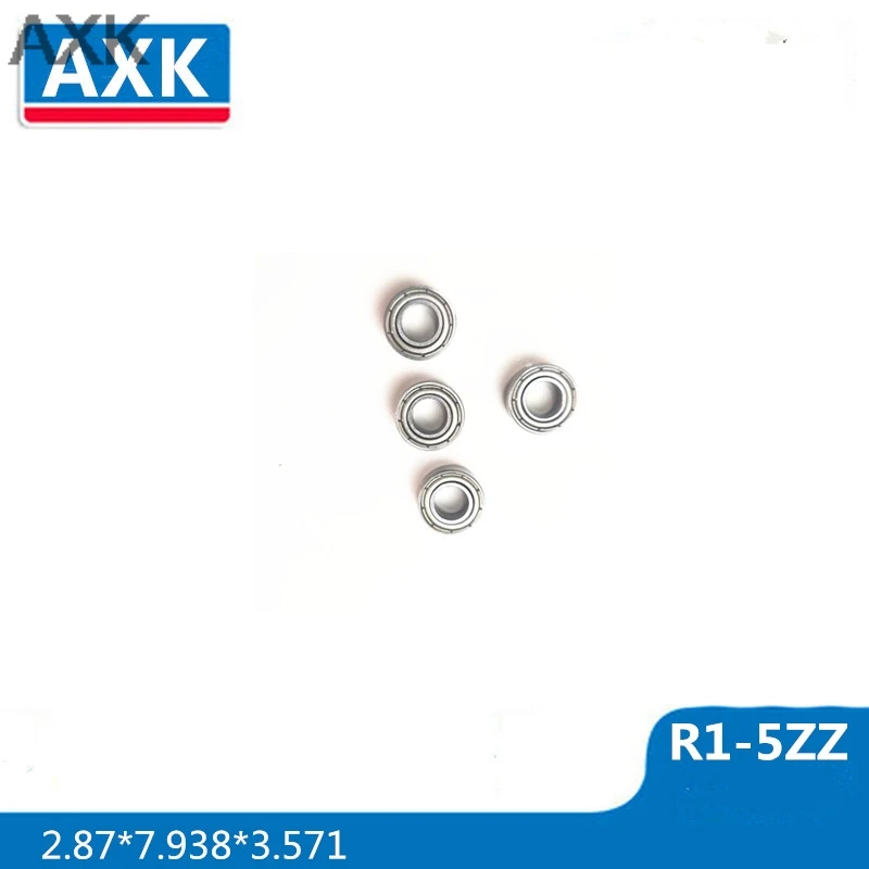 

AXK 10pcs Low noisy R1-5zz R1-5Z R1-5-ZZ 2.38X7.938X3.571 Deep groove ball bearing micro miniature small bearing motor bearing