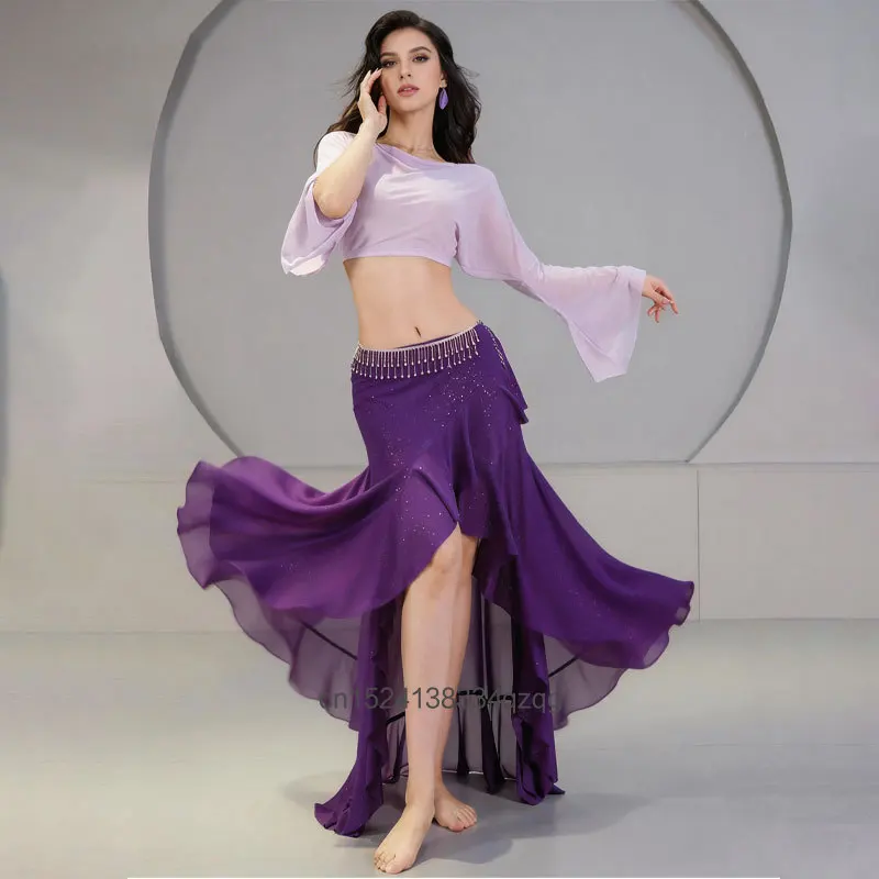 

Новый продвинутый комплект одежды для выступлений и тренировок по восточным танцам для начинающих женщин