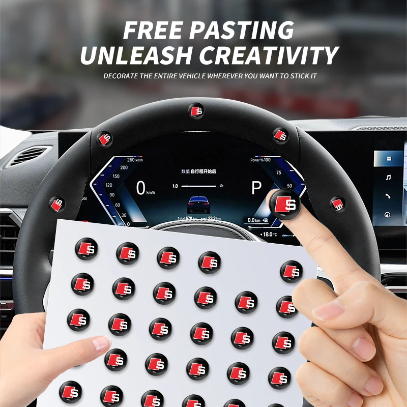 2/5/10 قطعة قفل السيارة ثقب المفتاح ملصقات قفل الباب حماية ملصقات السيارات لأودي S3 S5 S1 S4 S2 S6 RS3 RS4 RS5 RS6 RS8 B8 B6 SLINE TT