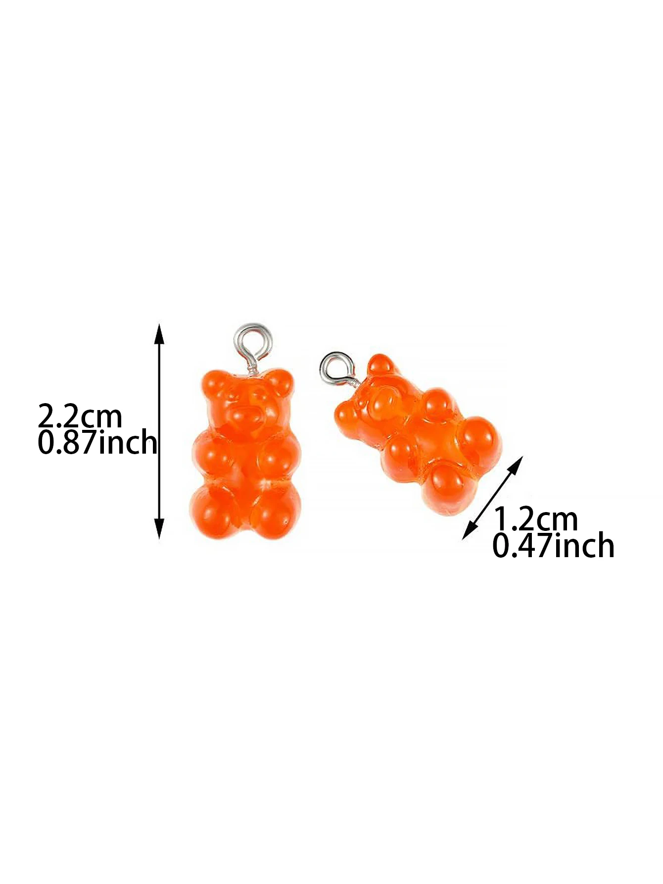 10/30/100Pcs Colorfulful Personalized Creative Candy Colorful Resin Bear DIY Necklace Bracelet Earrings Jewelry Accessories