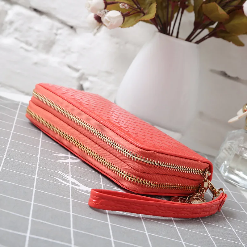 Women Wallet Luxury High Quality 2024 Pink Black Fashion Long Double Zipper Women\'s Wallets Money Coin Card Holder Purse Female