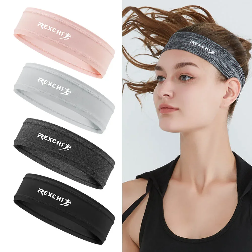 Stretch Sports Yoga Headband Sweat Sweatband Running Fitness Headbands Unisex For Sports Gym Running Leisure Hairband For 53cm