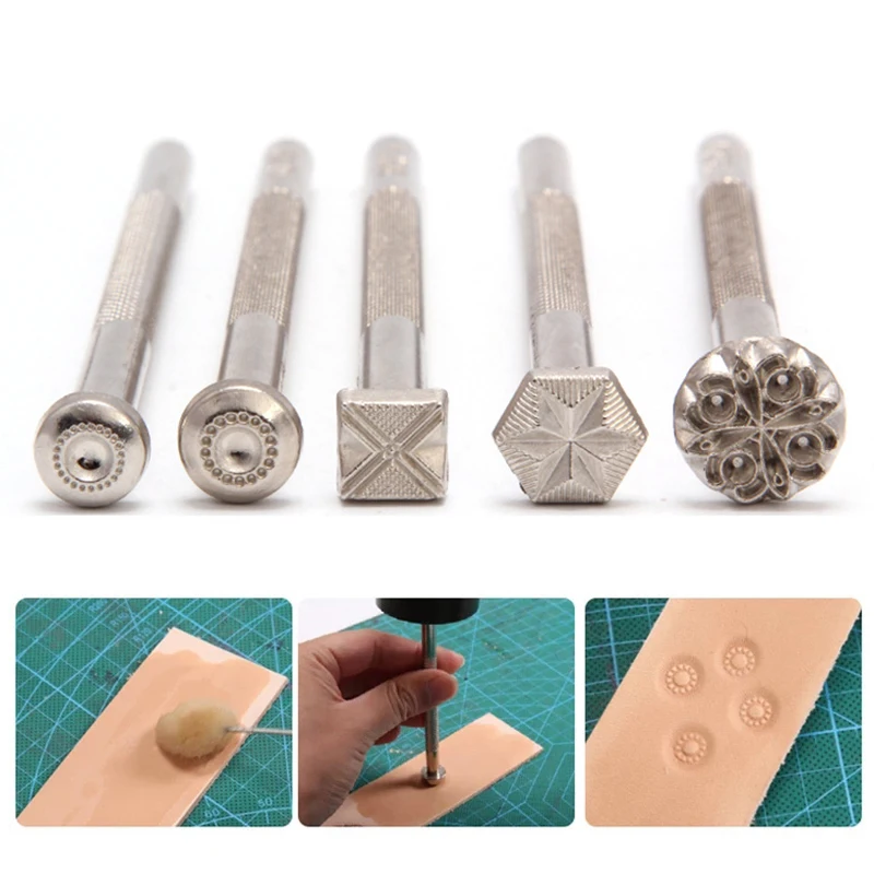 Leather Stamping Printing Tool Kit Alloy Stamp Punch Metal Stamp For Leather Seal Carving Tool DIY Leather Working Saddle Making