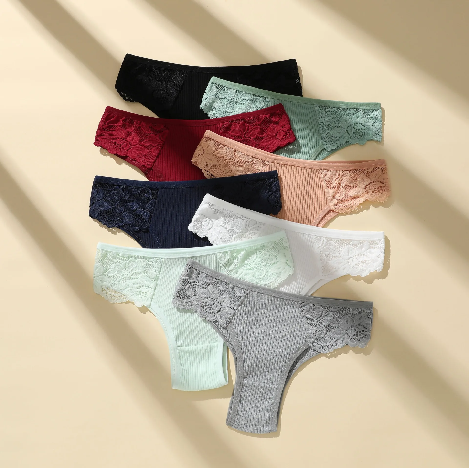 5 ks/sada bavlněných kalhotek pro ženy s nízkým pasem, bezešvé spodní prádlo, pohodlné sexy spodní prádlo - náhled 2