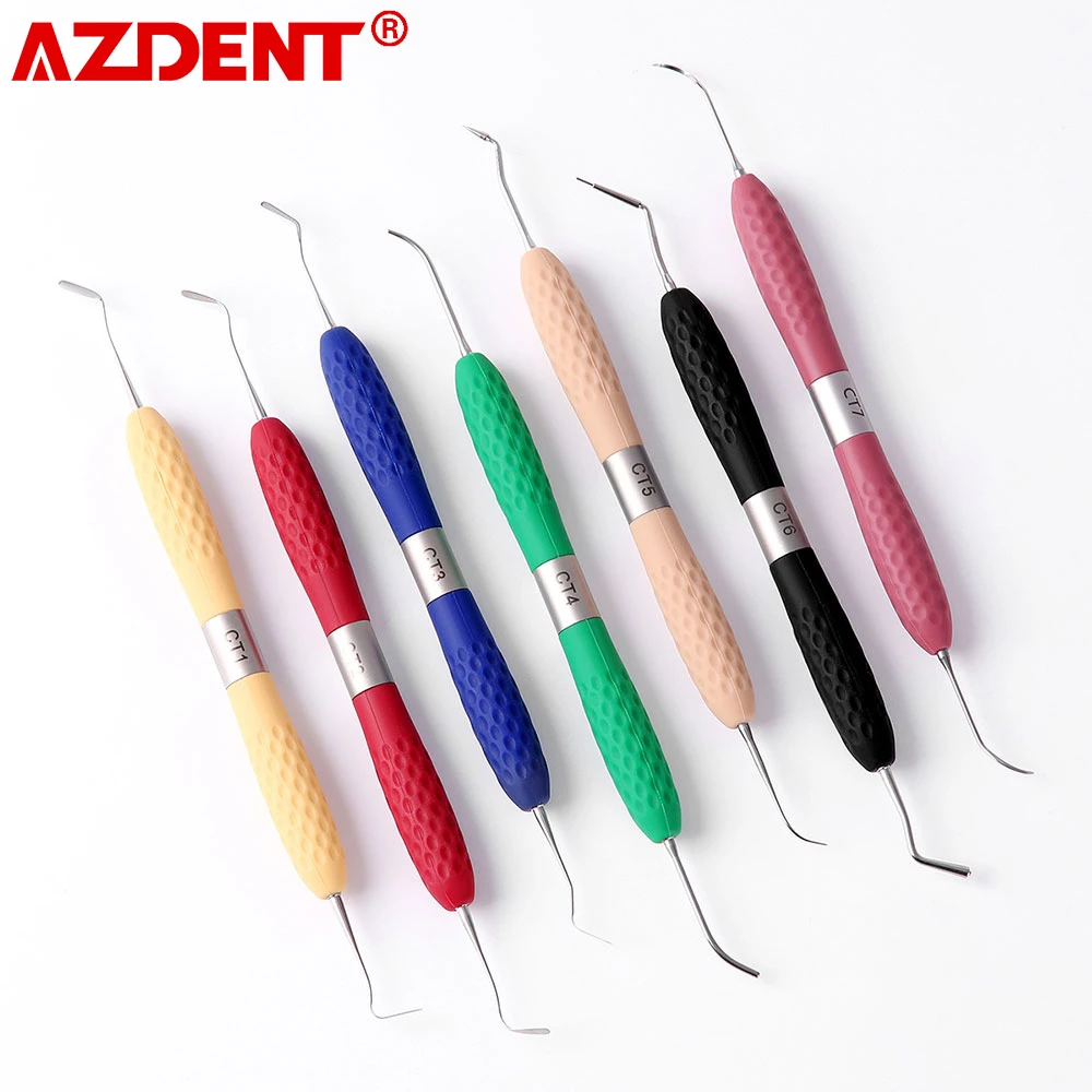 

AZDENT Dental Resin Filler Aesthetic Restoration Kit Silicone Handle For LM Resin Knife Plastic Dresser Dentistry Tool Instrumen