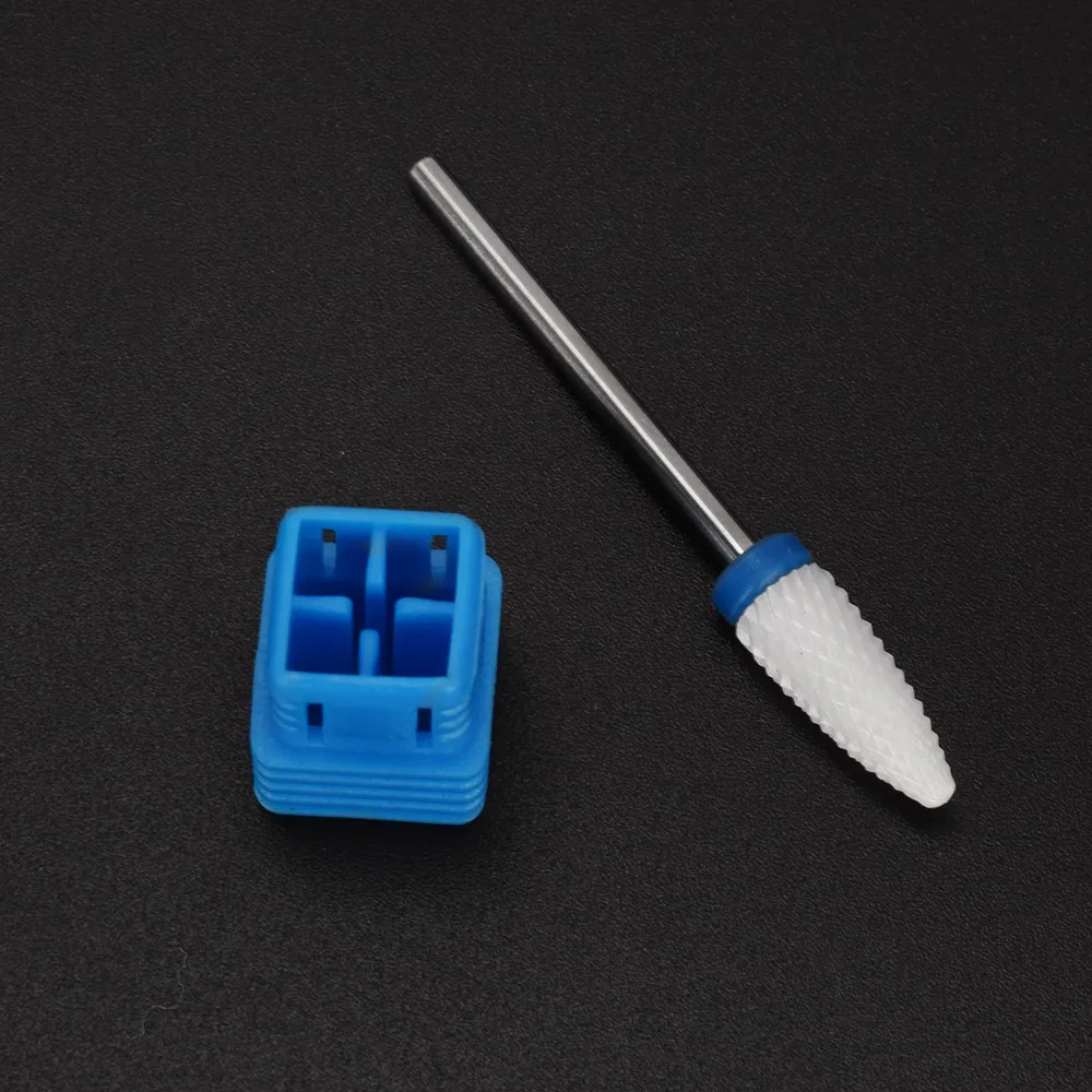 9 pçs cerâmica prego broca girar elétrica rebarba fresa cutícula limpa para máquina de pedicure bits equipamentos manicure ferramenta