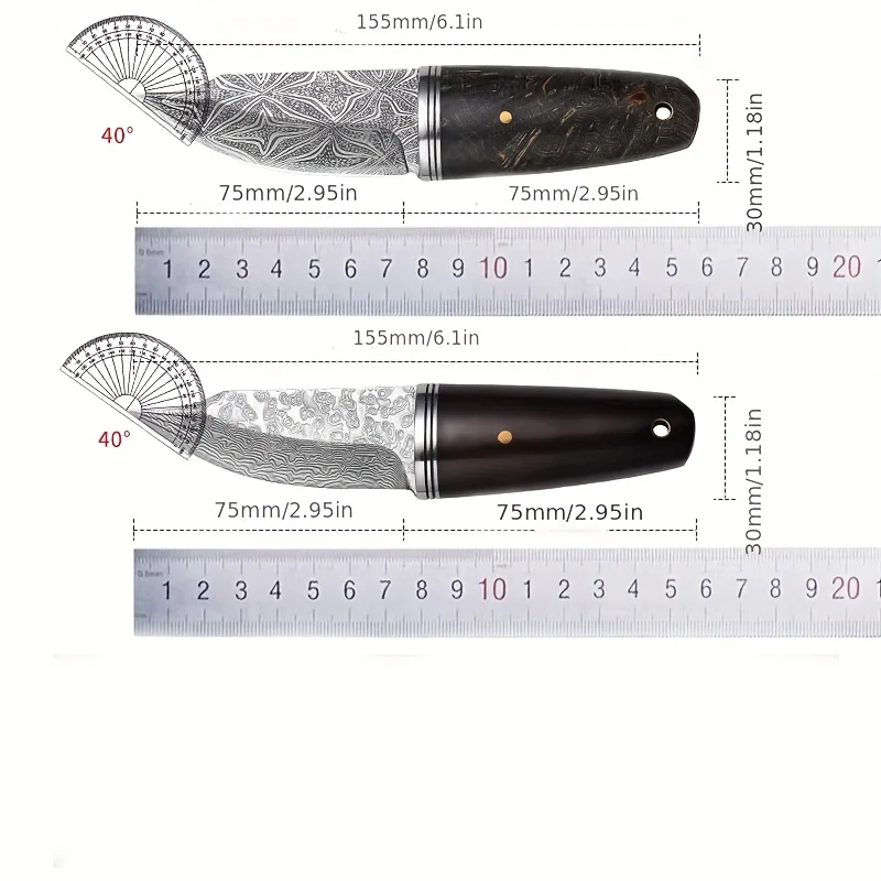 XTL high-end Damascus steel knife fruit knife, household pocket knife, portable sharp high hardness knife