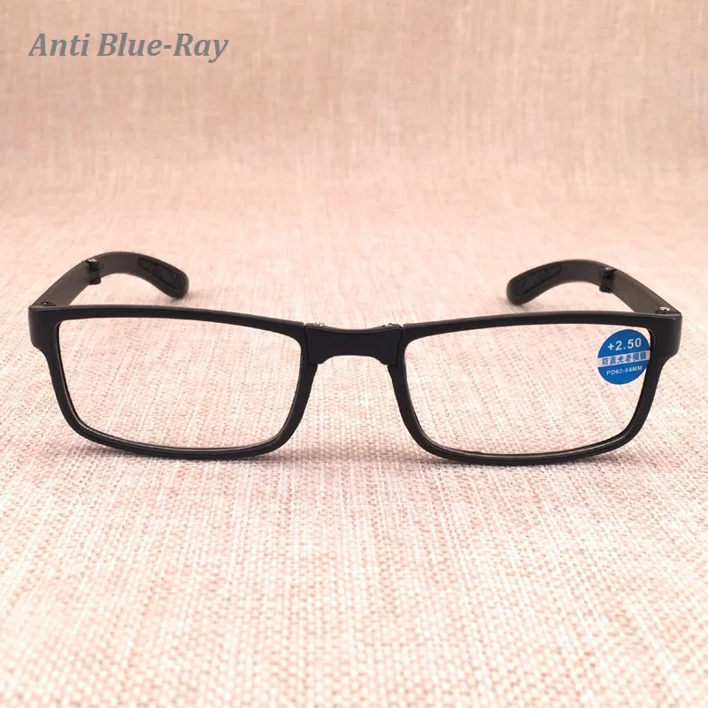 Anti Blue Ray Folding Reading Glasses for Men and Women - Foldable Diopter Optical Computer Eyeglasses Goggles