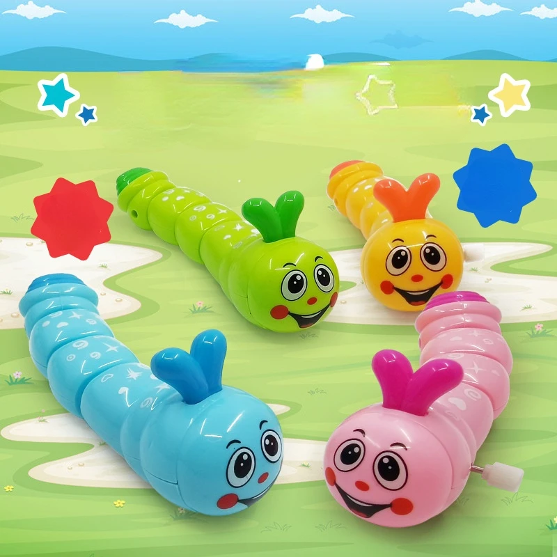 1 Piece Caterpillar Clockwork Cute Cartoon Animals Wind Up Toys for Children Caterpillar Shape Crawling Toy Baby Gift for Kids