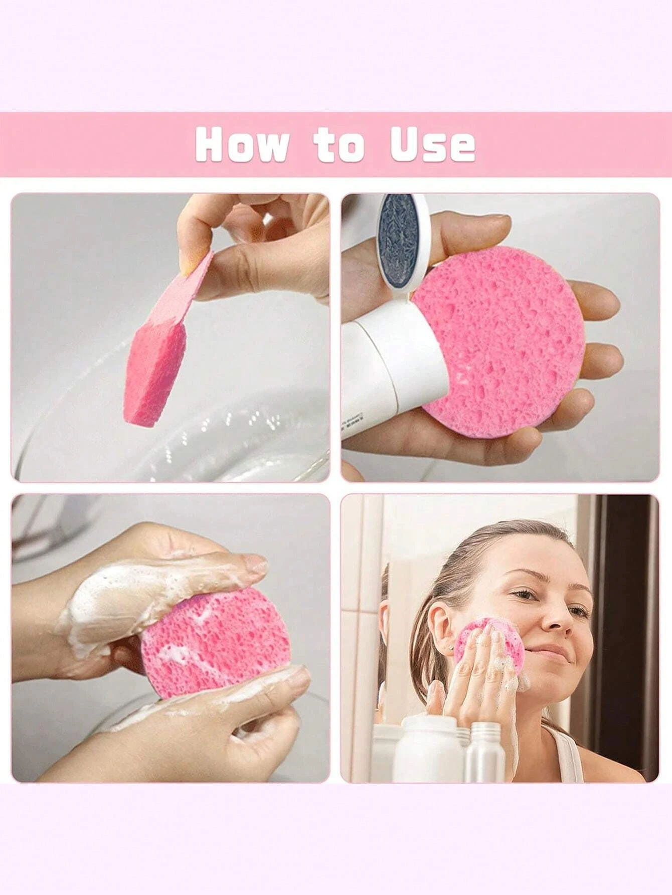 10/20Pcs Reusable Round Compressed Face Wash Wood Pulp, Exfoliating Face Wash,Suitable For Family Or Travel, Face Wash Wood Pulp image 2