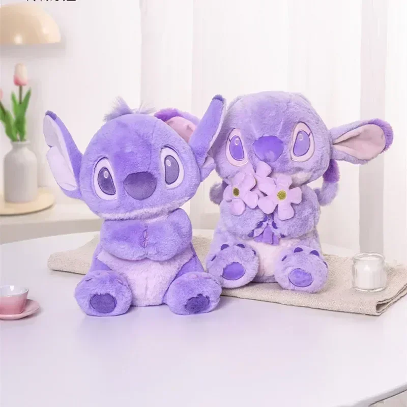Disney 30cm Lilo & Stitch peluche poupée dessin animé point et ange jeter oreiller chambre décorer accompagner enfants jouet saint valentin cadeau