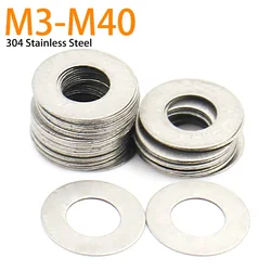 10/50pcs M3 M4 M5 M6 M8 M10 M12-M40 DIN988 304 Stainless Steel Adjusting Precision Shim Gasket Ultra Thin Flat Wafer Washer