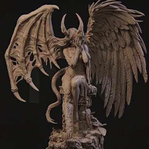 

Evil Angel Witch Resin GK Figure Kit Unpainted 3D Printed High Detail Collectible Model