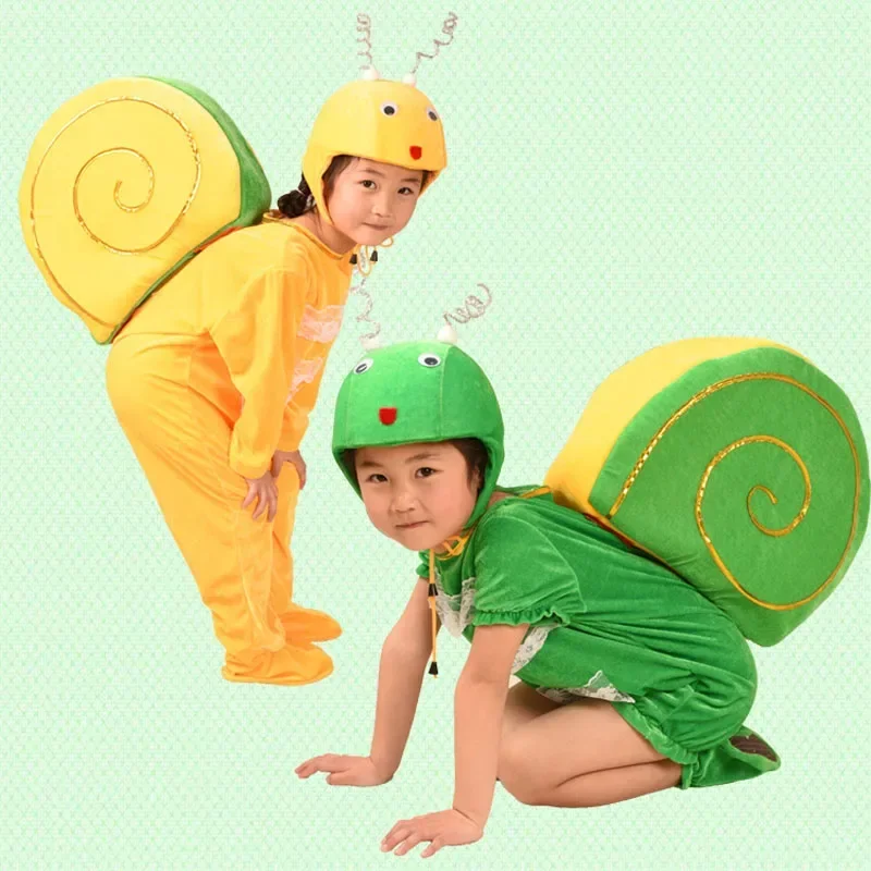 Children Adult Green Red Blue Costume Halloween Party Cosplay Animal Snail Clothes Clothing For Boys Girls Kids CMM221