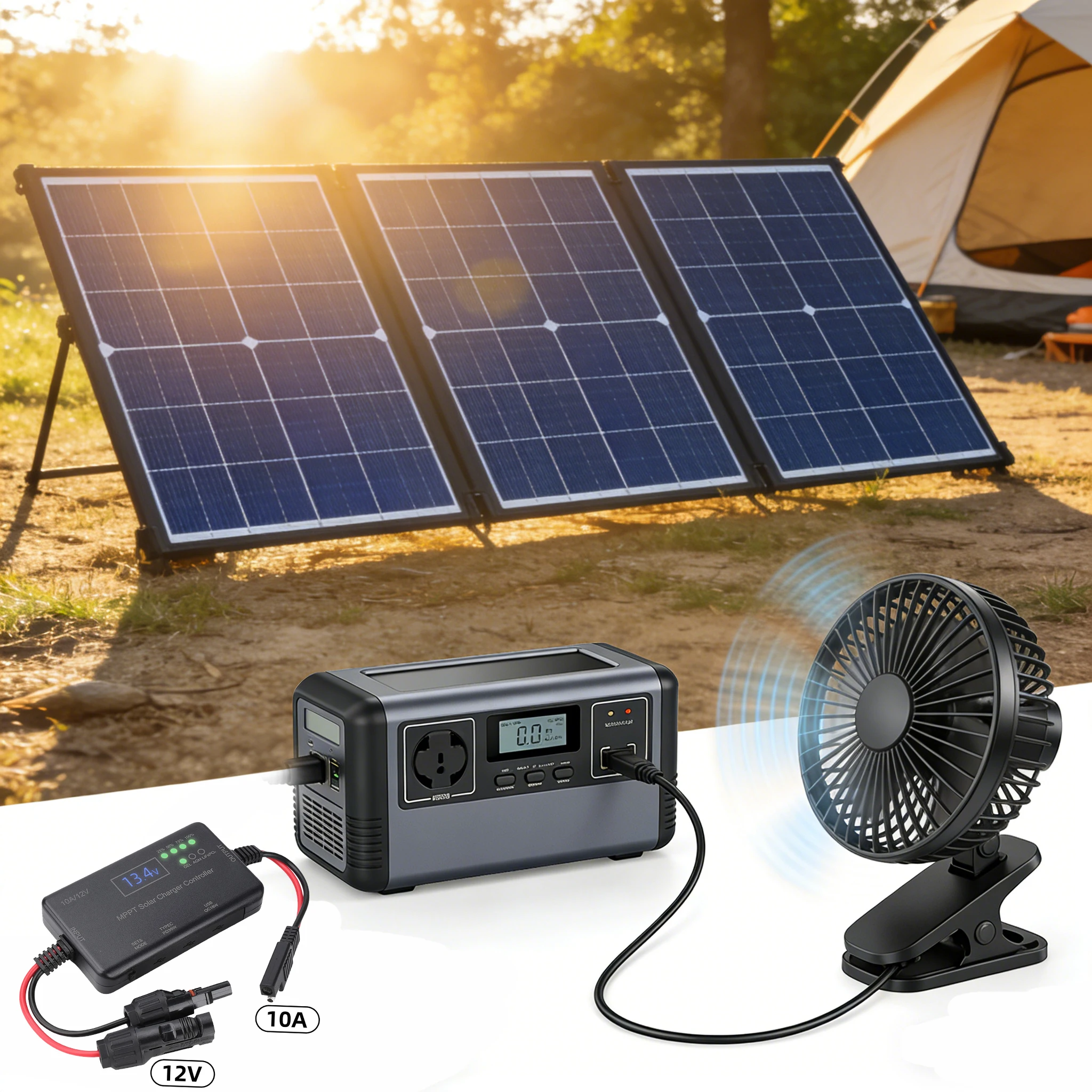 

MPPT Solar Controller 12V 10A Solar Photovoltaic Controller Suitable For Lead Acid Lithium Batteries