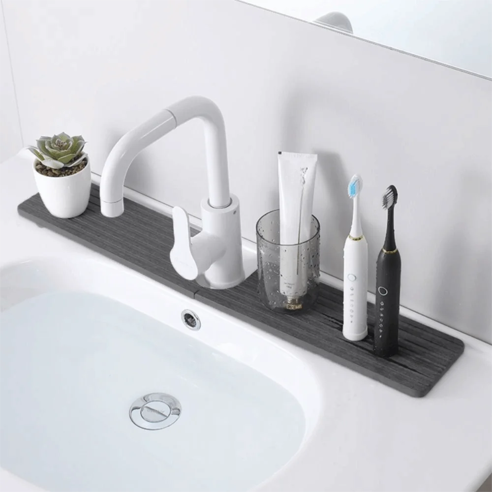 

Полосатый узор с пазами из диатомовой грязи, впитывающая подкладка, прямоугольная противоскользящая раковина, быстросохнущий жесткий коврик, утолщенный