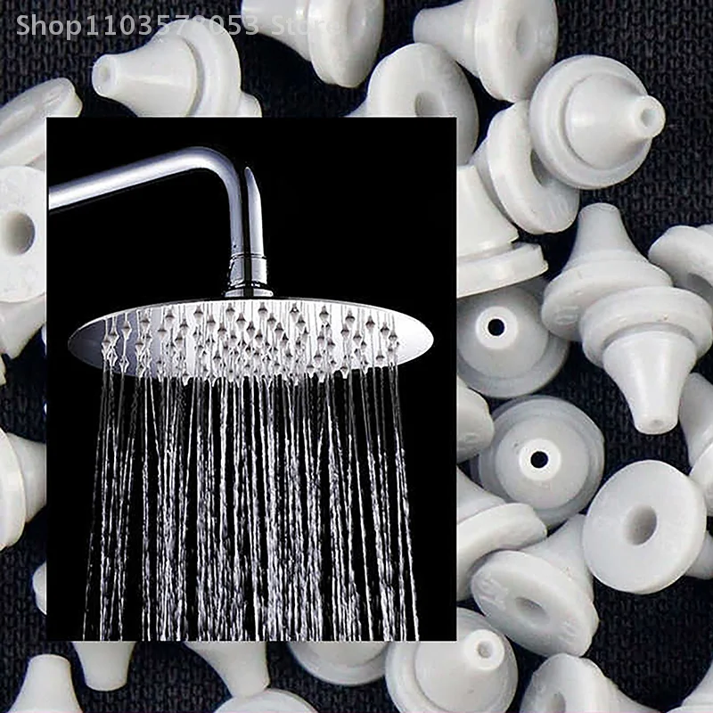 

50 шт., насадки для насадки для душа, резиновая силиконовая насадка, запасная часть для сосков, распылитель воды, верхние детали для распыления, аксессуары для душа