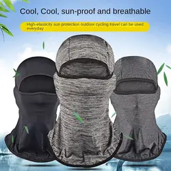 Passamontagna estivo in seta di ghiaccio ciclismo berretto integrale protezione solare anti-uv copricapo sportivo copricapo casco moto fodera cappello