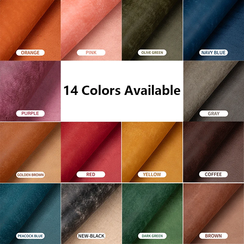 WUTA 1/3/5Sq.ft Vintage Frosted Vegetable tanned Cowhide Leather First Layer Genuine Skin DIY Handmade Craft Bag Wallet Material