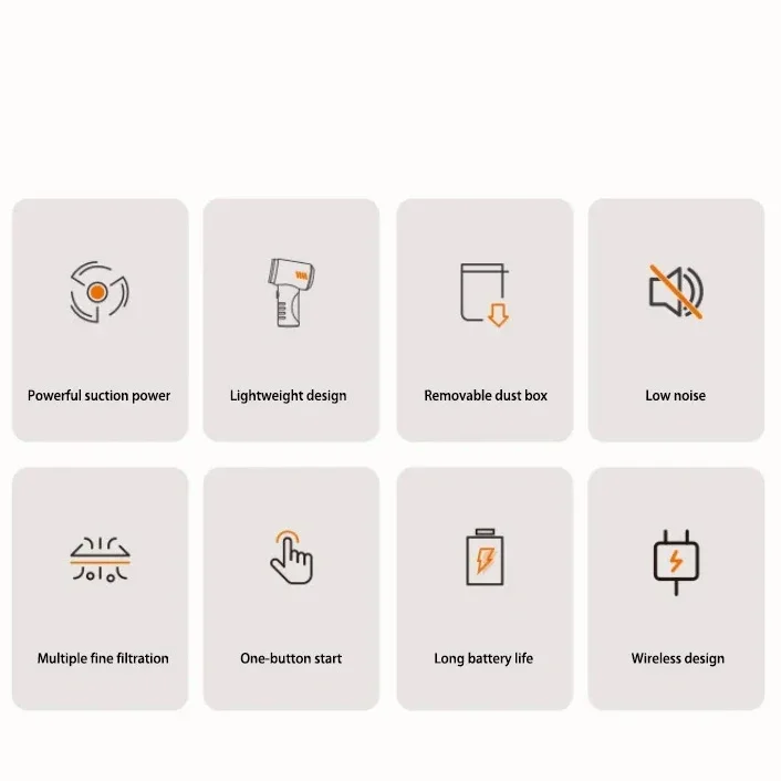 Xiaomi Youpin 휴대용 자동차 진공 청소기 무선 핸드 헬드 USB 충전 가정용 다기능 강력한 흡입