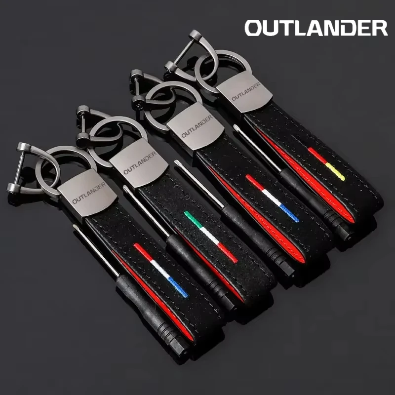 Suede Car Key Chain Keychain Buckle Key Ring for Outlander Pajero L200 ASX Eclipse Ralliart EVO9 Starion