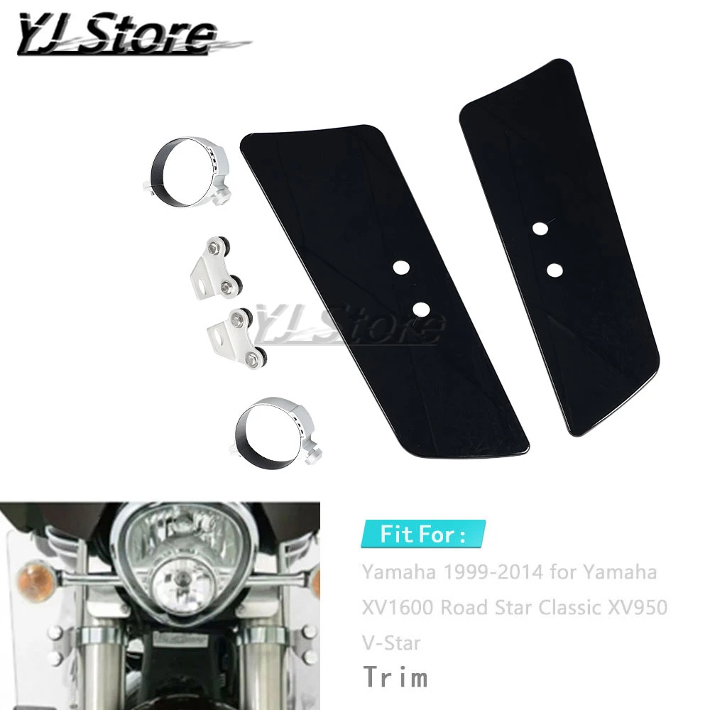 Fit Für Yamaha 1999-2014 Für Yamaha XV1600 Road Star Classic XV950 V-Star Motorrad Klar Gabel Deflektoren windschutzscheibe Universal