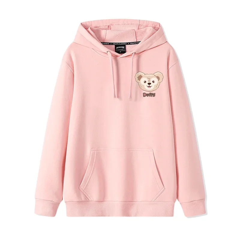 2024 Cartoon Disney Star Delu Bear Rabbit Couple Sweater Simple and Casual Loose Best Friend Dress Pullover Hooded Sweater Coat