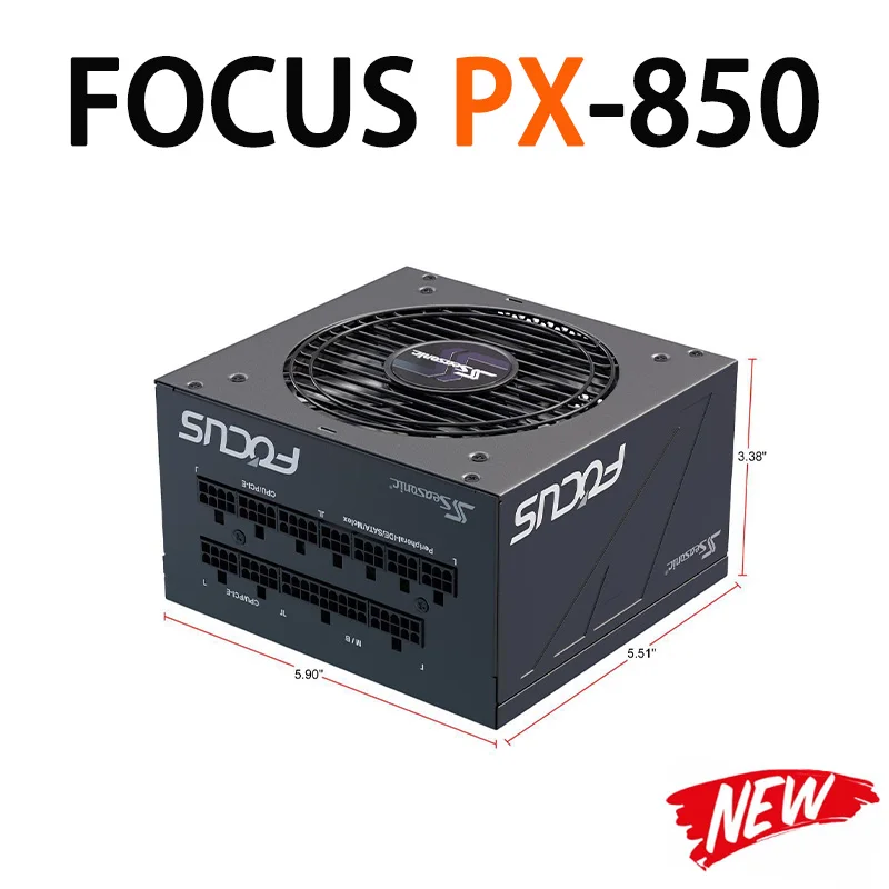 Seasonic FOCUS PX-850 Power Supply GAMING Computer SSR-850PX ATX 12V 850W 80+ Platinum Full-Modular Main Connector 20+4Pin NEW