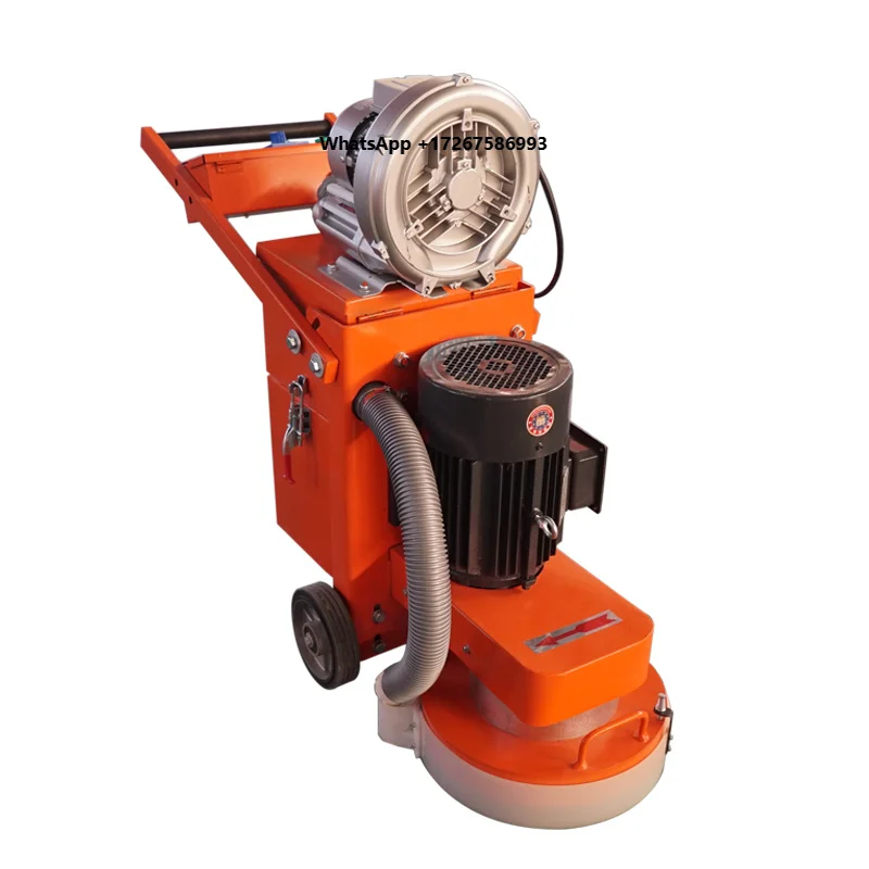 FG330 Xinsda Wet Dry Concrete Floor Grinder Polishing Machine with 3W Motor and Gearbox Semi-Automatic Construction Use
