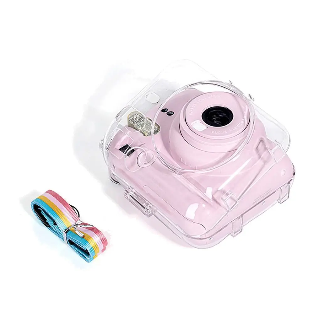 Universal Instant Camera Bag with Cute Sticker Protective Shell Camera Cover for Fujifilm instax mini12 Protective Case