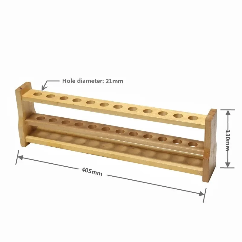 Wooden Stand Wooden Colorimetric Tube Holder 25 ml * 12 Hole Laboratory Supplies Test Tube Stand Hole Diameter 21 mm