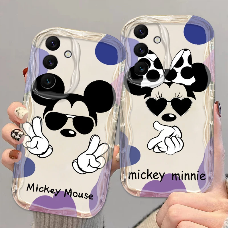 Disney Mickey Minnie Cool For Samsung A55 A54 A53 A52 A35 A34 A33 A32 A25 A24 A23 A22 A21S A15 A13 A14 5G Wave Oil TPU