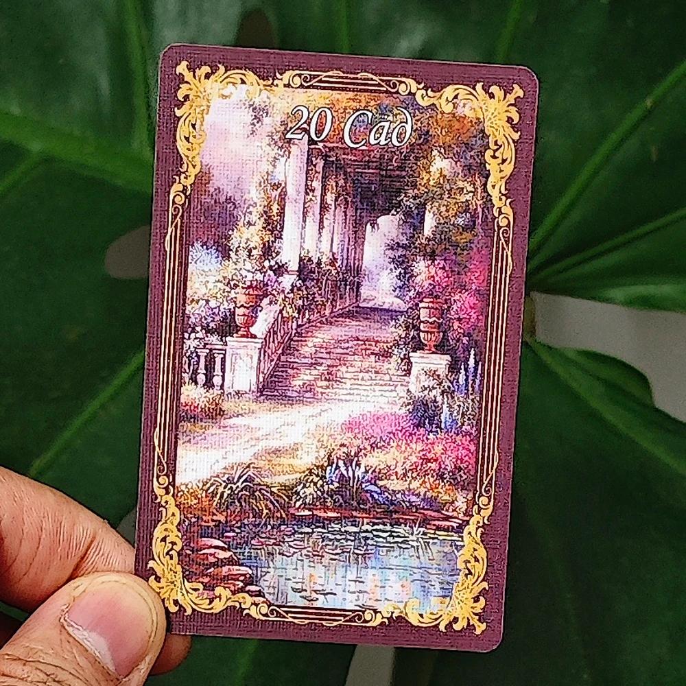 40 Pcs Medieval Classics Lenormand Cards 9*6cm In Russian Language Classical Realistic Lenormand Deck