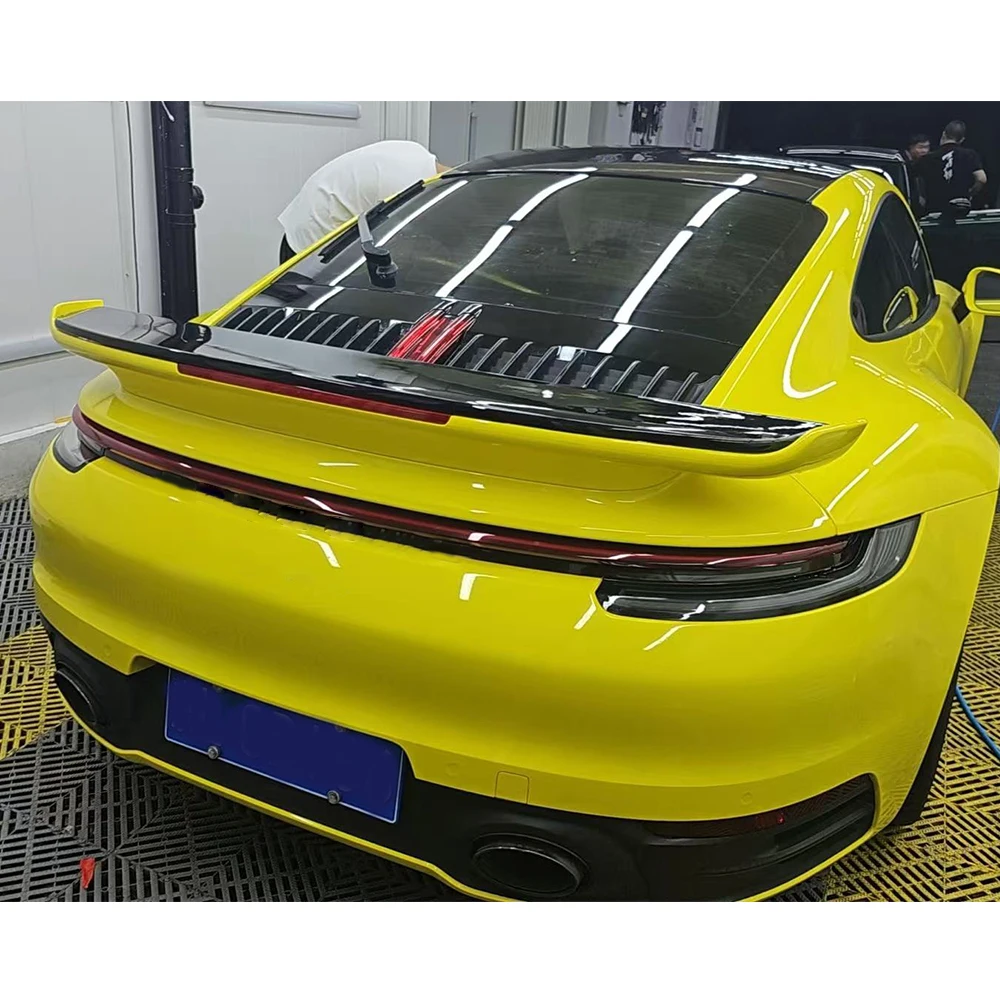 High Quality Upgraded Electric Rear Wing Carbon Fiber ABS Convertible Cabriolet Auto Rear Spoilers for 992 6