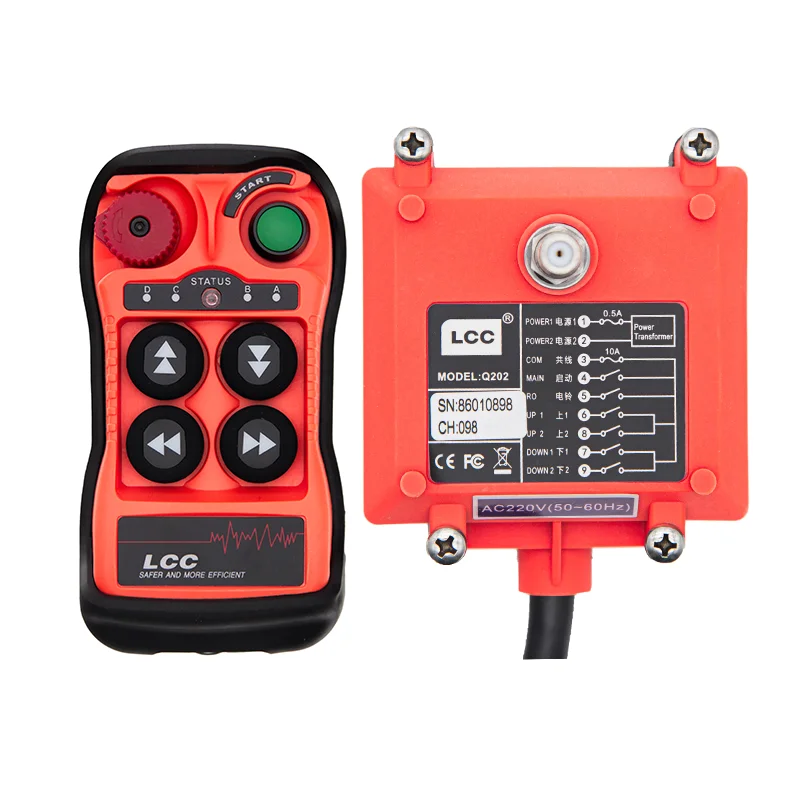 

LCC Q400/404 Industrial Crane Remote Control Dual Speed Durable Crane Hoist Wireless Remote Controller Support Customization